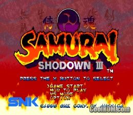 Samurai Shodown III - Blades of Blood ROM (ISO) Download ...